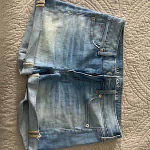 light blue shorts